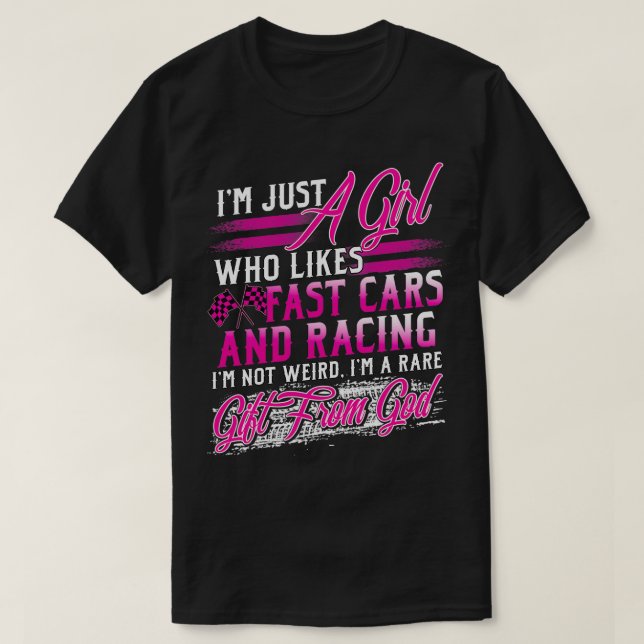 Camiseta Chica De Carreras A Quien Le Gustan Los Coches Ráp (Diseño del anverso)
