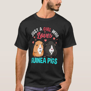 Camiseta Chica de cerdo de Guinea mascota que ama a los cer
