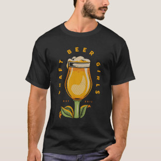 Camiseta Chica de cerveza de vidrio tulip
