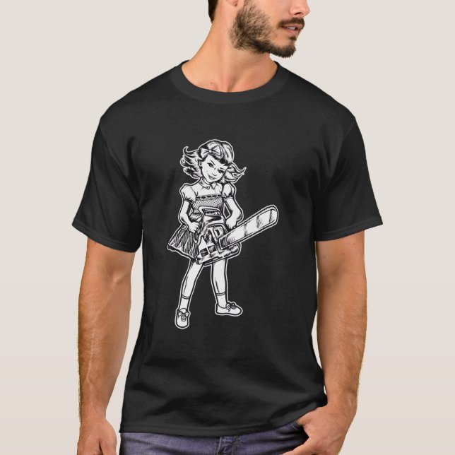 Camiseta Chica de Chainsaw Punk de Gótico Emo Cute Malo Hin (Anverso)