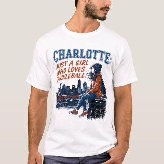 Camiseta Chica de Charlotte Carolina del Norte ama el pickl