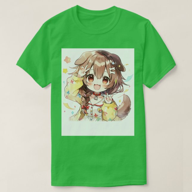 Camiseta Chica de Chibi Cute (Diseño del anverso)