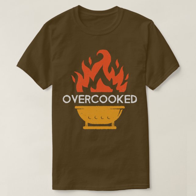 Camiseta Chica De Chico De Apron Y Cuidados Sobrecocinados (Diseño del anverso)