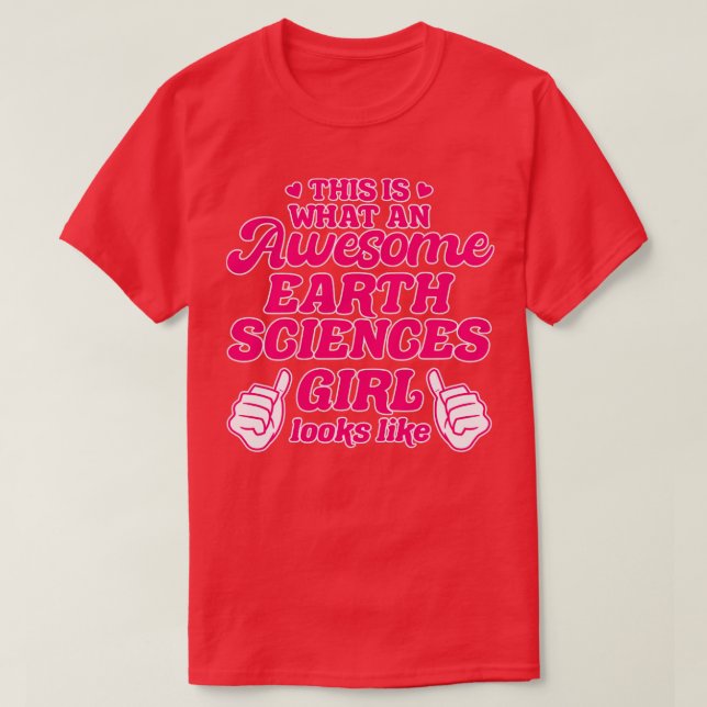 Camiseta Chica de Ciencias de la Tierra (Diseño del anverso)