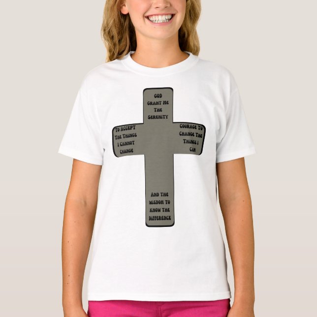 Camiseta Chica de citas cruzadas de la oración de la sereni (Anverso)