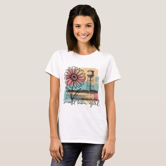 Camiseta Chica de ciudad pequeña (Anverso completo)