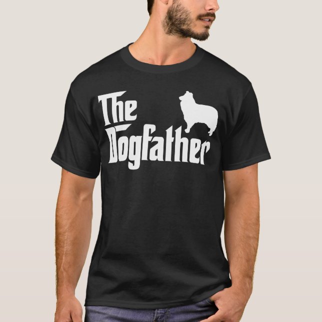 Camiseta Chica de Collie Dogfather Dog Dad (Anverso)