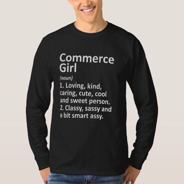 Camiseta Chica de Comercio Ga Georgia Funny City Home Roots (Anverso)