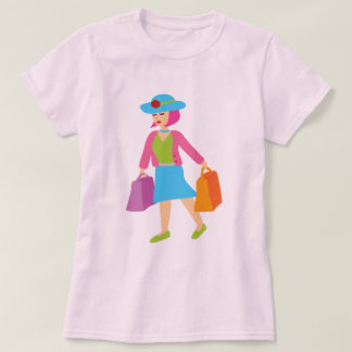 Camiseta Chica de compras retro