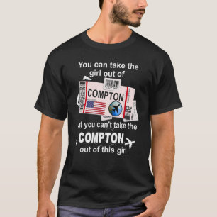 Camiseta Chica de Compton Boarding Pass Flight Ticket Com