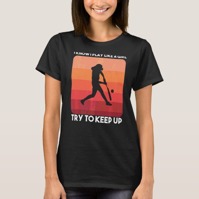 Camiseta Chica de conversación de softbol 6 (Anverso)