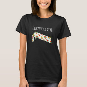 Camiseta Chica De Cornhole Para Jugador Cute Cañilla