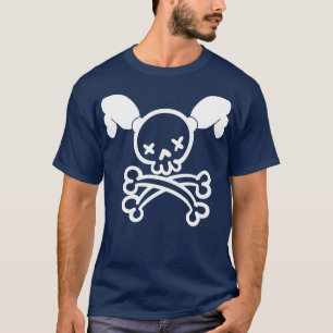 Camiseta chica de cráneo de potencia chica trenzas de cráne