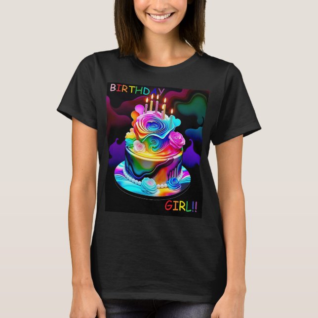 Camiseta Chica de cumpleaños (Anverso)