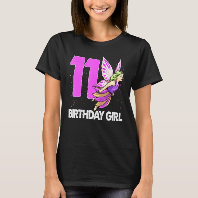 Camiseta Chica de cumpleaños 11 mujeres Tees de amor de had (Anverso)