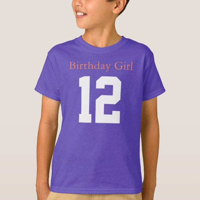 Camiseta Chica de cumpleaños 12 (Anverso)