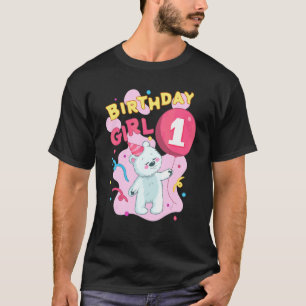 Camiseta Chica de cumpleaños 1 hija primera B con el motivo