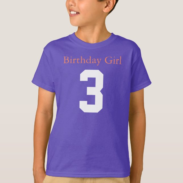 Camiseta Chica de cumpleaños 3 (Anverso)