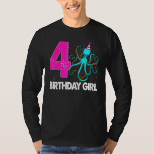 Camiseta Chica de cumpleaños 4 Octopus Love
