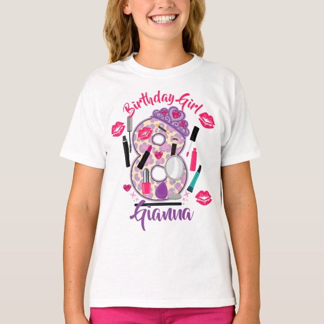 Camiseta Chica de cumpleaños 8 8 | Spa Make | (Anverso)