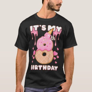Camiseta Chica De Cumpleaños 8 Años Crema De Hielo Es Mi Oc