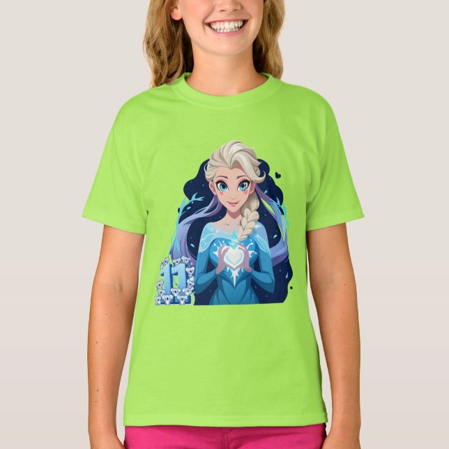 Camiseta Chica De Cumpleaños A Los 11 (Anverso)