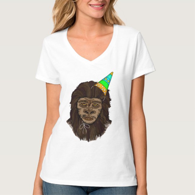 Camiseta Chica de cumpleaños Bigfoot (Anverso)