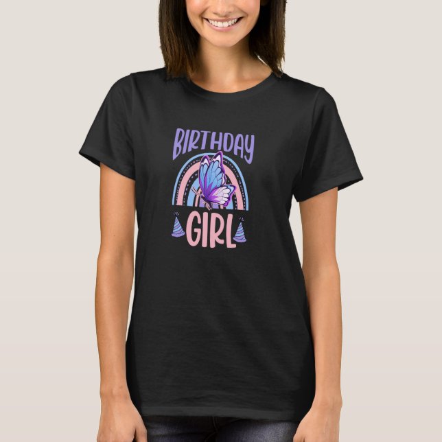 Camiseta Chica de cumpleaños Boho Style Rainbo bohemio (Anverso)