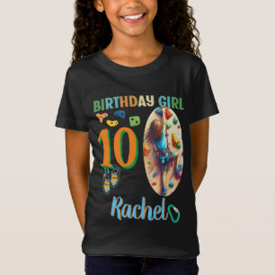 Camiseta Chica de cumpleaños con escalada en rock listo par