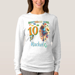 Camiseta Chica de cumpleaños con escalada en rock listo par