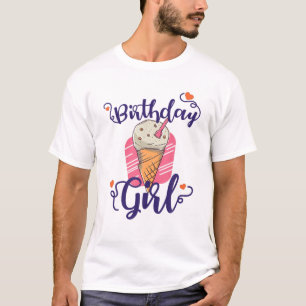 Camiseta Chica de cumpleaños Cookie Ice Cream Cone presente