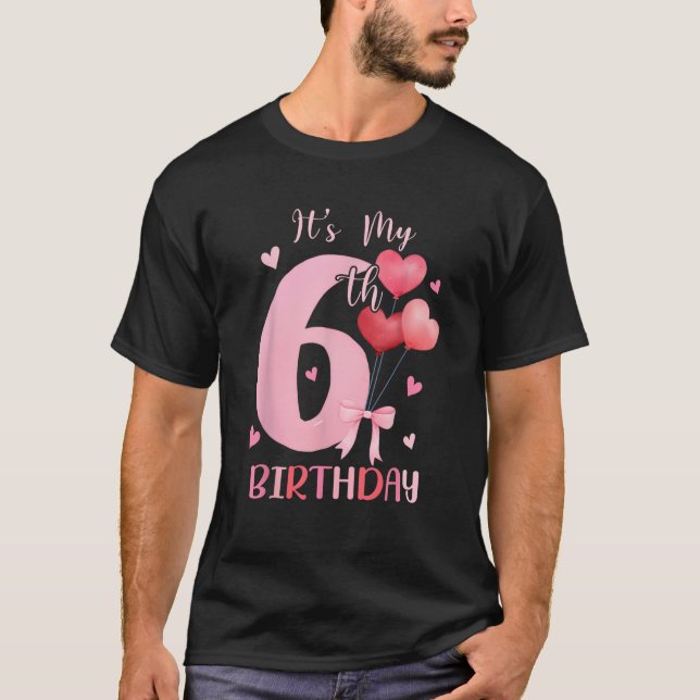 Camiseta Chica de cumpleaños Coquette Rosa Bow Estéthet de  (Anverso)