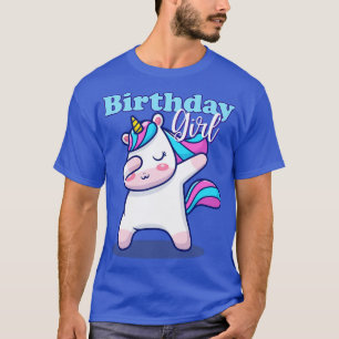 Camiseta Chica de cumpleaños Dabbing Unicorn