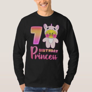 Camiseta Chica De Cumpleaños De 7 Años Lalafanfan En Kig De