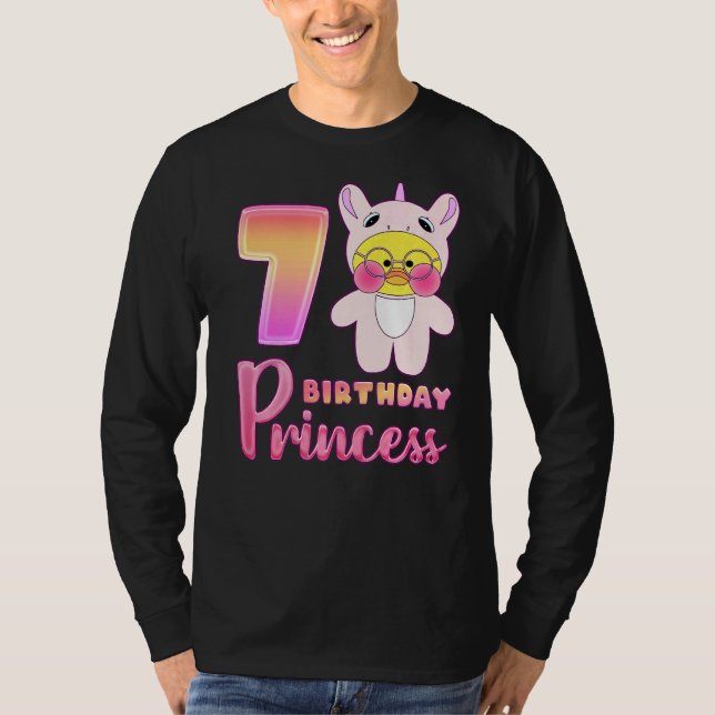 Camiseta Chica De Cumpleaños De 7 Años Lalafanfan En Kig De (Anverso)
