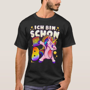 Camiseta Chica de cumpleaños de 8 años, Unicorn, Pop It, Al