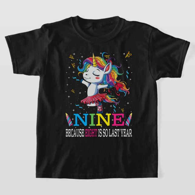 Camiseta chica de cumpleaños de 9 años de edad regalos Unic (Distribución)