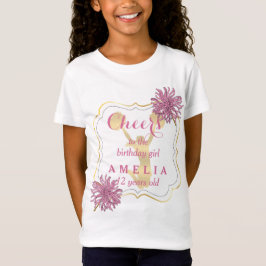 Camiseta Chica de cumpleaños de animadores rosados