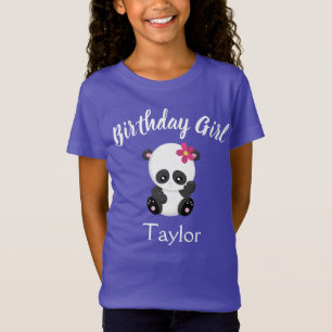 Camiseta Chica de cumpleaños de Cute Panda
