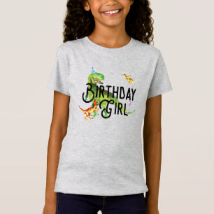 Camiseta Chica de cumpleaños de Dinosaurio