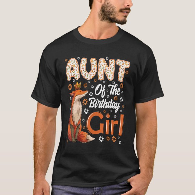 Camiseta Chica de cumpleaños de Fox Animal de la familia de (Anverso)
