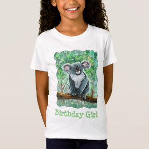 Camiseta Chica de cumpleaños de Front and Back Koala Bear