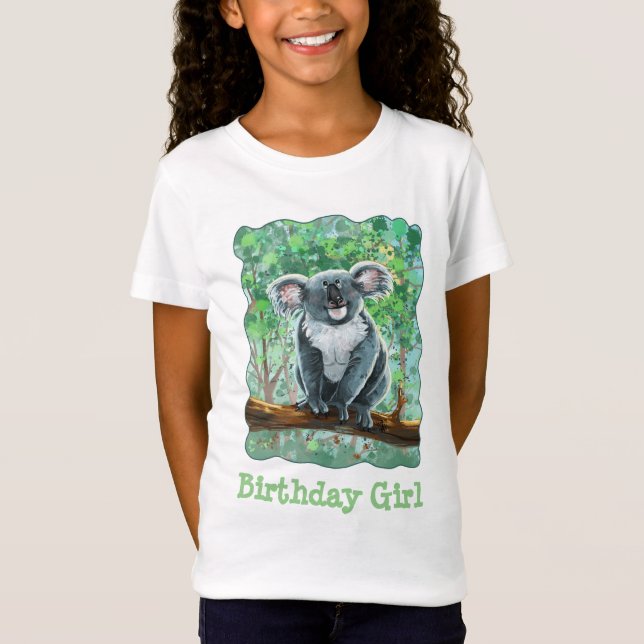 Camiseta Chica de cumpleaños de Front and Back Koala Bear (Anverso)