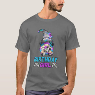 Camiseta Chica De Cumpleaños De Gamer Con Controlador