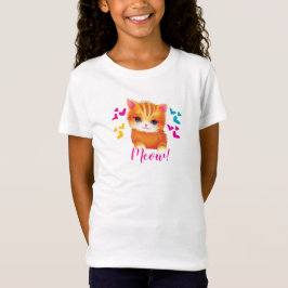 Camiseta Chica de cumpleaños de Kitty Cat Meow