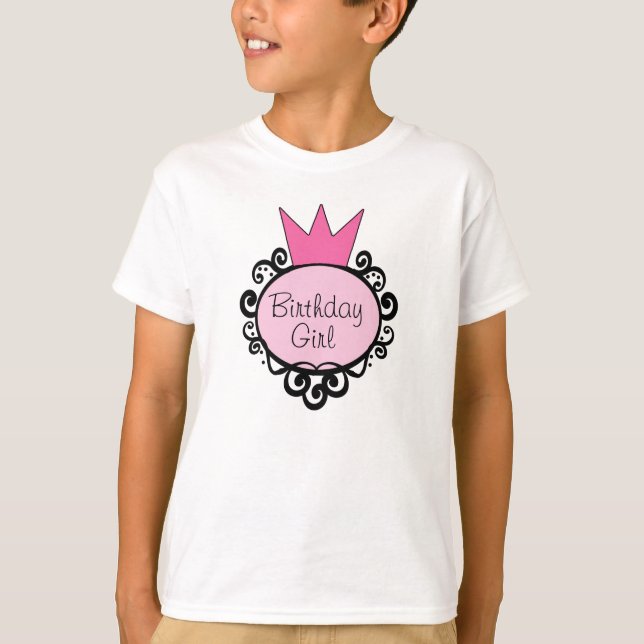Camiseta Chica de cumpleaños de la princesa (Anverso)
