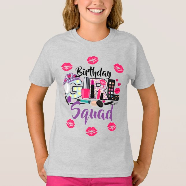 Camiseta Chica de cumpleaños de maquillaje de Spa (Anverso)