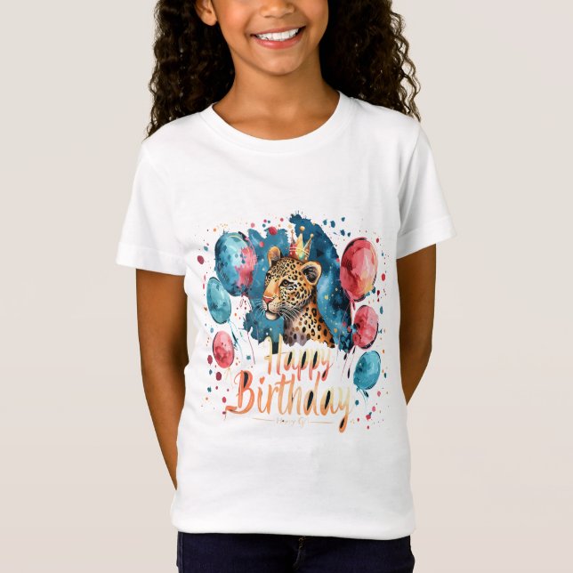 Camiseta Chica de cumpleaños de moda (Anverso)