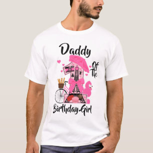 Camiseta Chica de cumpleaños de París Papi   Torre Eiffel