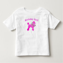 Camiseta Chica de cumpleaños de Pink Poodle